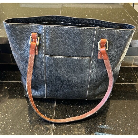 Dooney & Bourke 1975 Large Lexington Bag Purse Tote: Black Pebble Grain - Picture 3 of 11